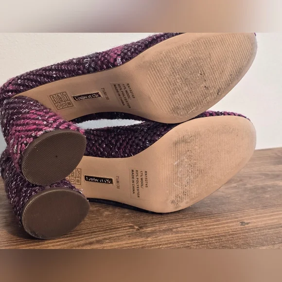 Louise Et Cie Jayant Tweed Wool Blend Heeled Pumps Women's Size 7.5M - Picture 10 of 11